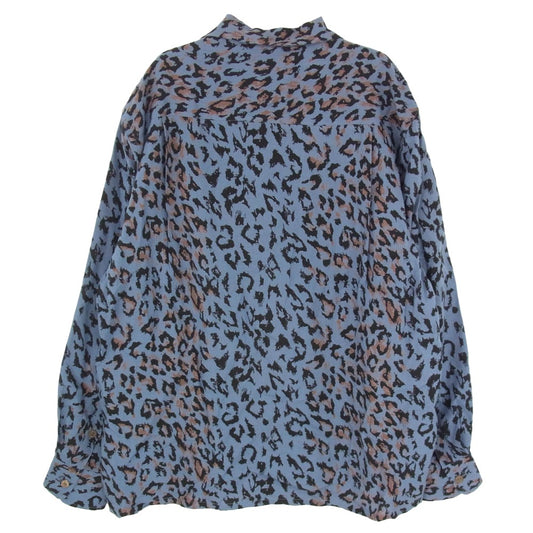 WACKO MARIA ワコマリア 25AW 25FW-WMS-HI03 HAWAIIAN SHIRT L/S レオパード ハワイアン オープンカラー 開襟 長袖 シャツ パープル系 M【美品】【中古】