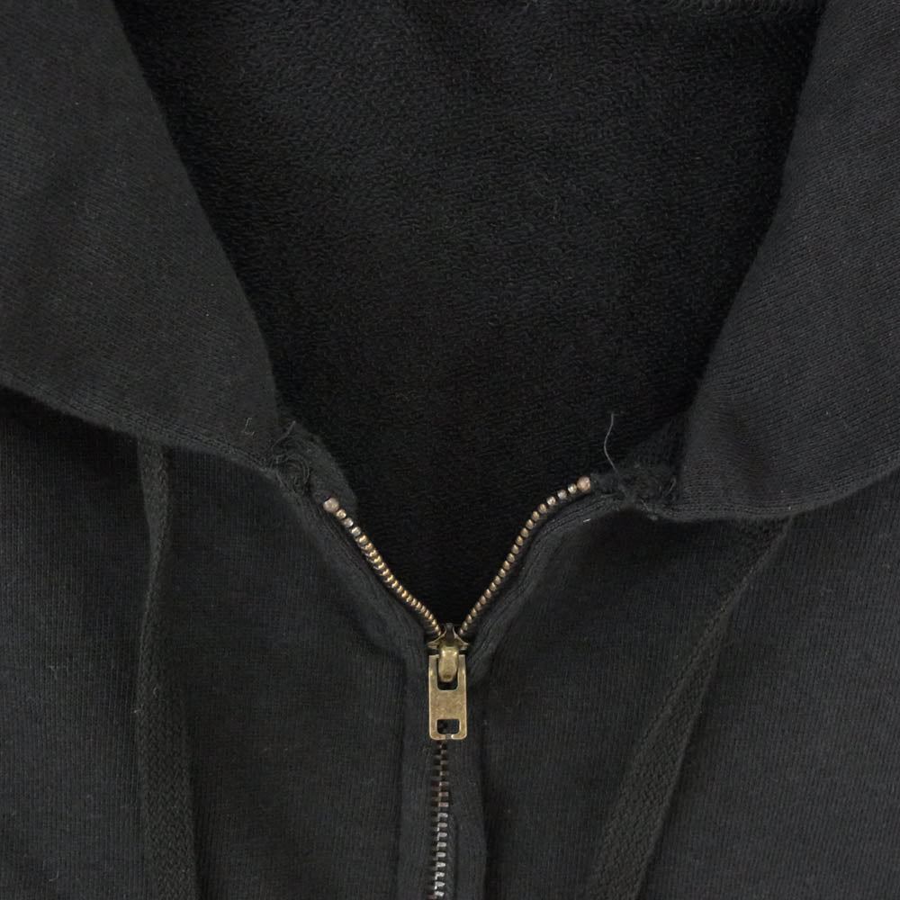 COMOLI コモリ 26SS D01-05016 LW コットン 裏毛 ジップ パーカ フーディー ブラック系 4【新古品】【未使用】【中古】