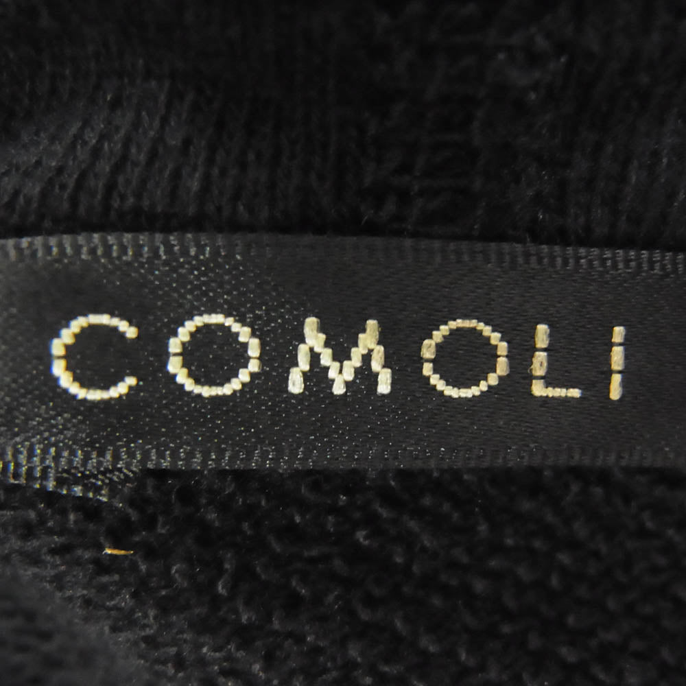 COMOLI コモリ 26SS D01-05016 LW コットン 裏毛 ジップ パーカ フーディー ブラック系 4【新古品】【未使用】【中古】
