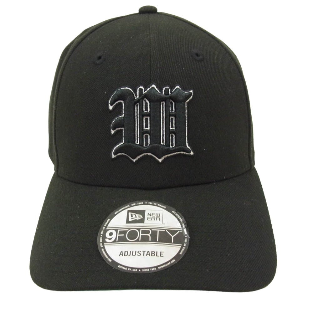 WACKO MARIA ワコマリア NEW ERA ニューエラ 25SS 25SS-WMA-CP02 × NEW ERA ニューエラ 9FORTY ロゴ刺繍 ベースボール キャップ 帽子 ブラック系【中古】