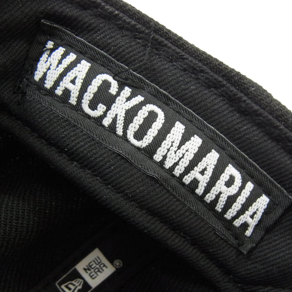 WACKO MARIA ワコマリア NEW ERA ニューエラ 25SS 25SS-WMA-CP02 × NEW ERA ニューエラ 9FORTY ロゴ刺繍 ベースボール キャップ 帽子 ブラック系【中古】