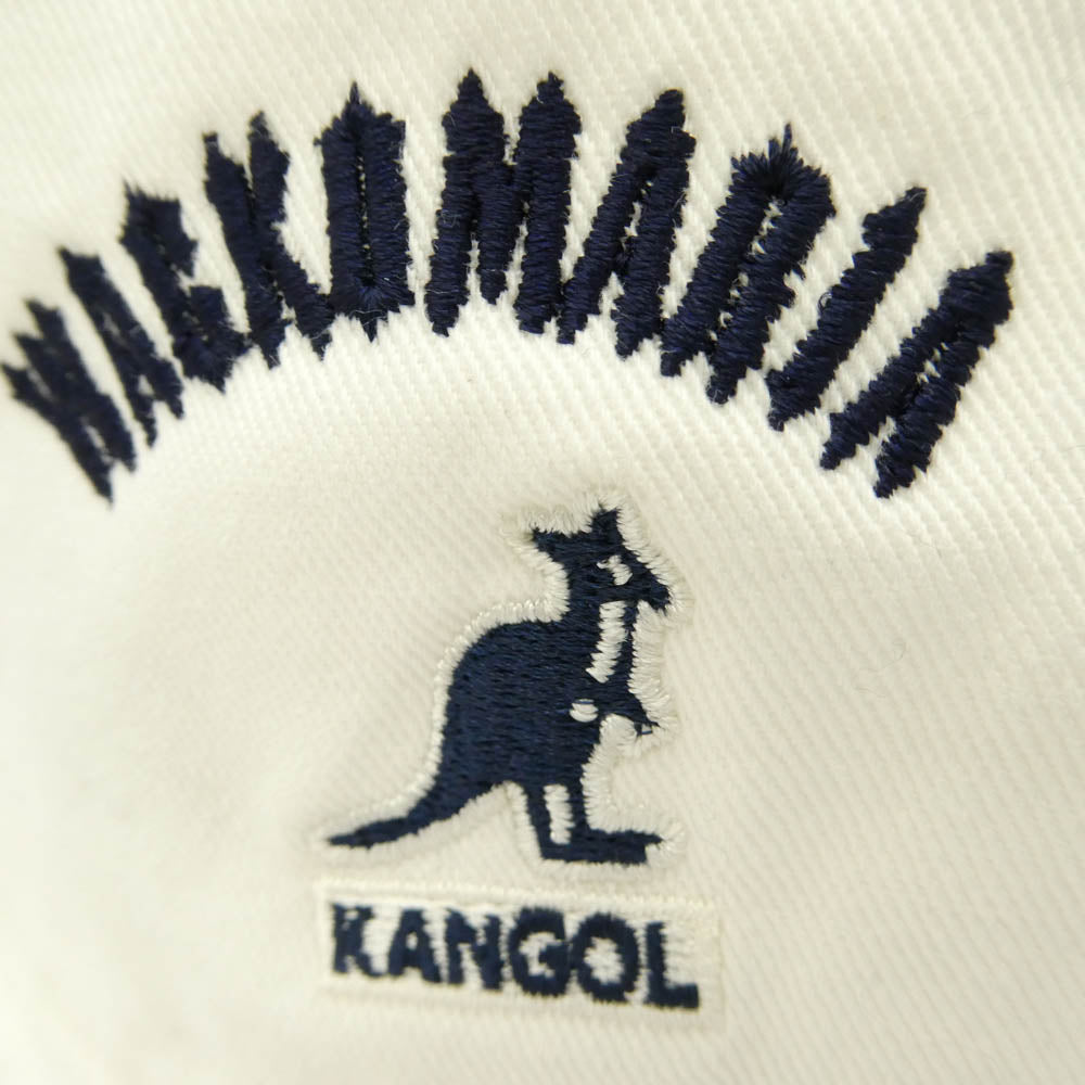 WACKO MARIA ワコマリア KANGOL カンゴール 26SS 26SS-WMA-HA01 WASHED BUCKET ウォッシュドコットン ロゴ刺繍 バケットハット 帽子 ホワイト系 L【中古】