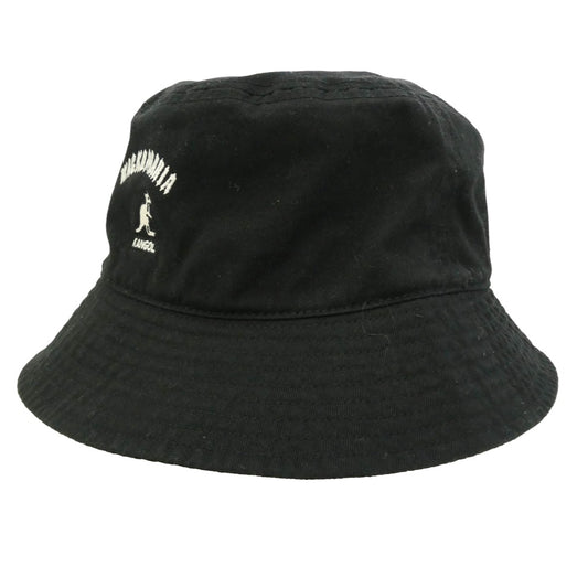 WACKO MARIA ワコマリア KANGOL カンゴール 26SS 26SS-WMA-HA01 WASHED BUCKET ウォッシュドコットン ロゴ刺繍 バケットハット 帽子 ブラック系 L【中古】