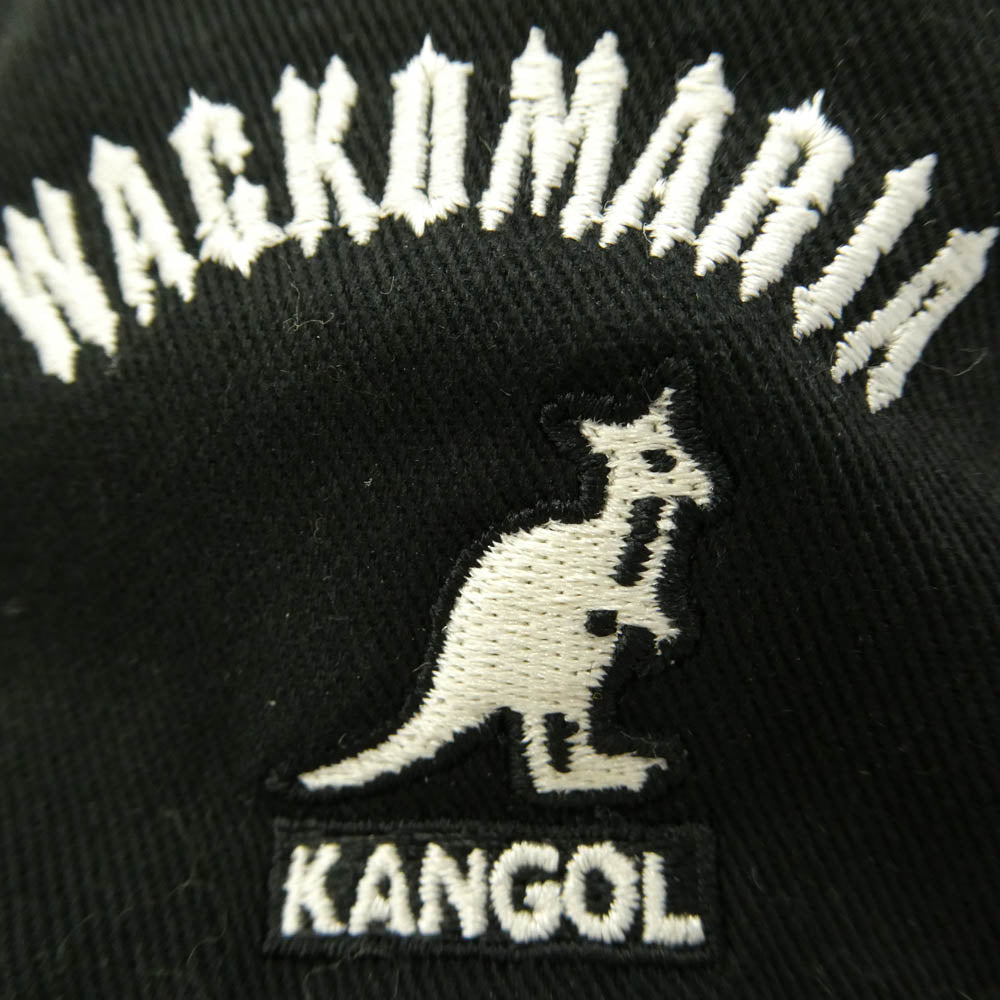 WACKO MARIA ワコマリア KANGOL カンゴール 26SS 26SS-WMA-HA01 WASHED BUCKET ウォッシュドコットン ロゴ刺繍 バケットハット 帽子 ブラック系 L【中古】