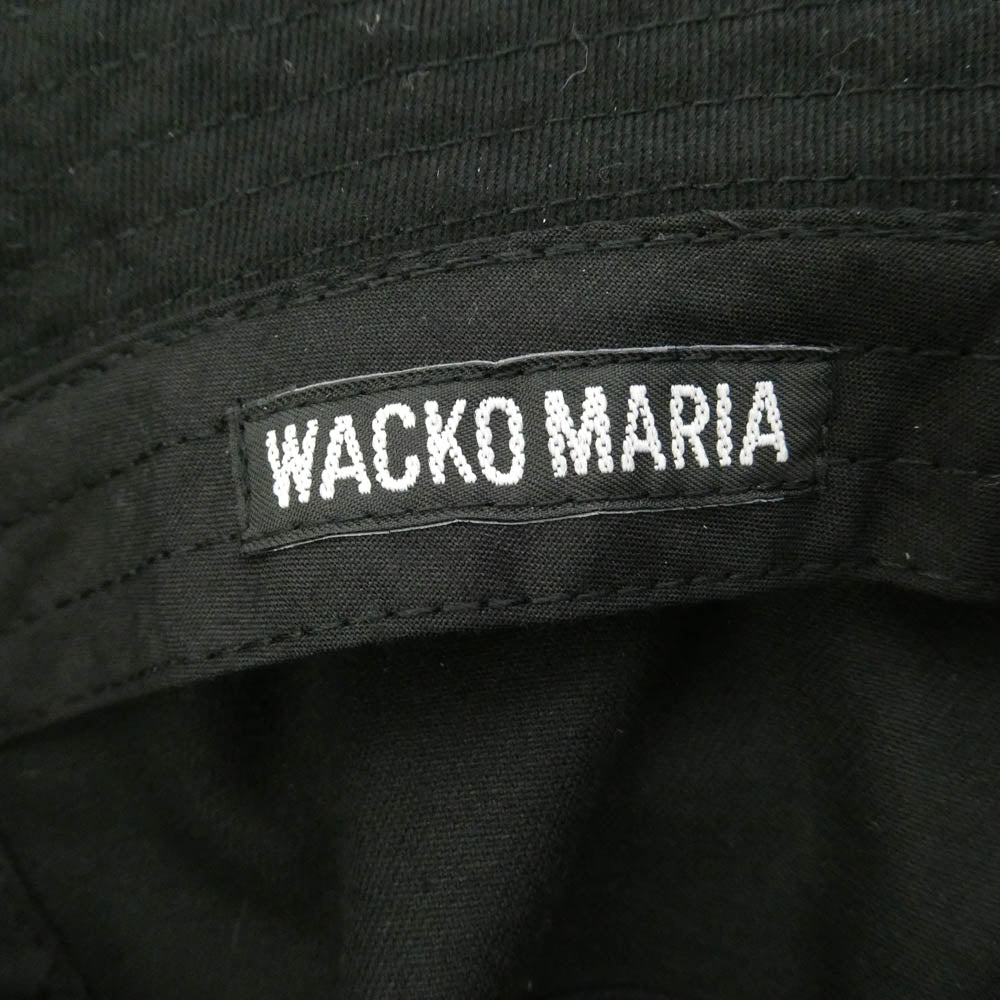 WACKO MARIA ワコマリア KANGOL カンゴール 26SS 26SS-WMA-HA01 WASHED BUCKET ウォッシュドコットン ロゴ刺繍 バケットハット 帽子 ブラック系 L【中古】