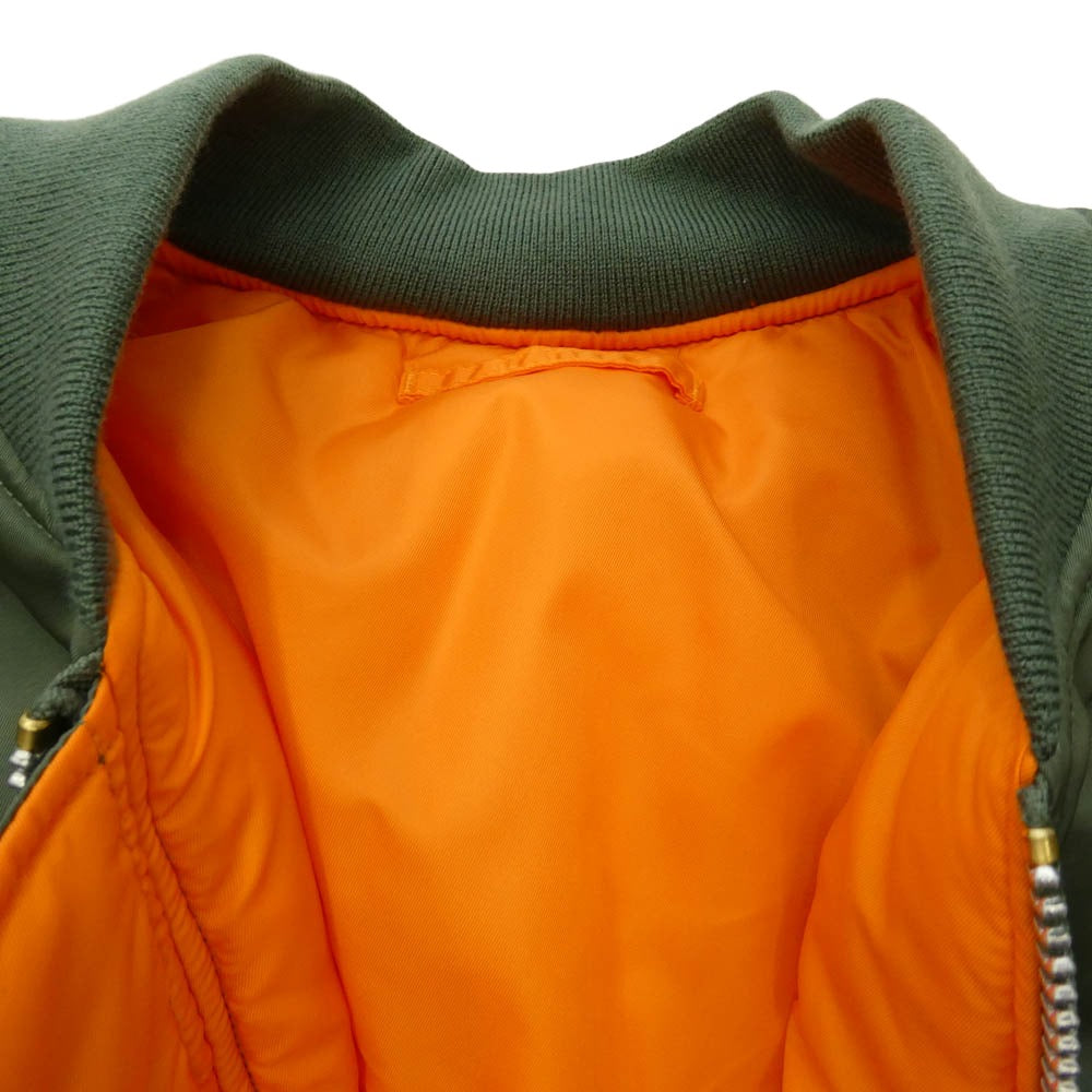 WTAPS ダブルタップス ALPHA アルファ 25AW 797-5252036 ×ALPHA MA-1 アルファ ブルゾン 中綿 ジャケット モスグリーン系 3【極上美品】【中古】