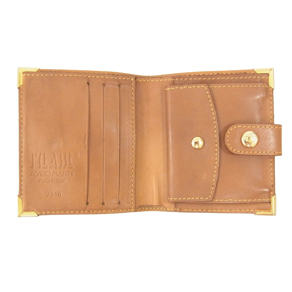 PRIMA CLASSE プリマクラッセ ALVIERO MARTINI 地図柄 レザー ウォレット 2つ折り財布 ブラウン系【中古】