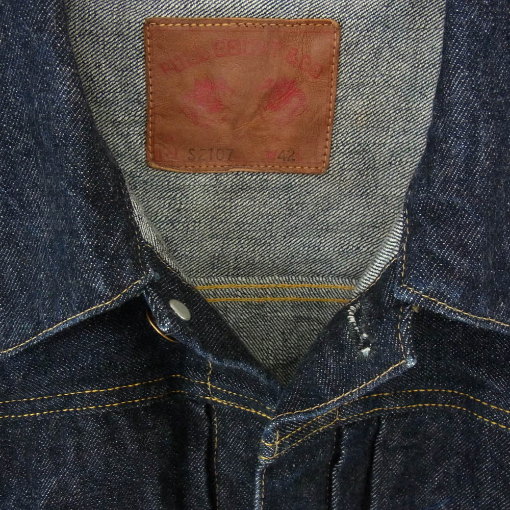 FULLCOUNT フルカウント S2107 WWII MODEL BROWN COTTON DENIM JACKET 大戦モデル デニムジャケット Gジャン インディゴブルー系 42【中古】