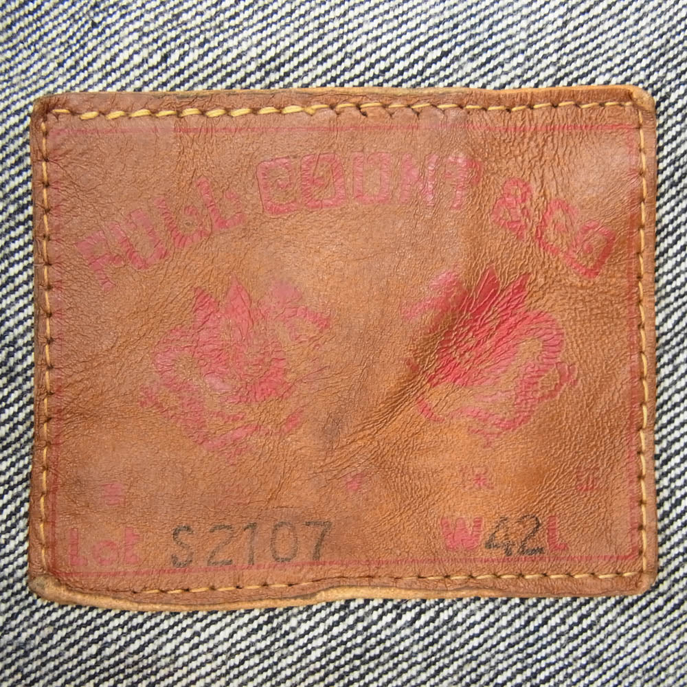 FULLCOUNT フルカウント S2107 WWII MODEL BROWN COTTON DENIM JACKET 大戦モデル デニムジャケット Gジャン インディゴブルー系 42【中古】