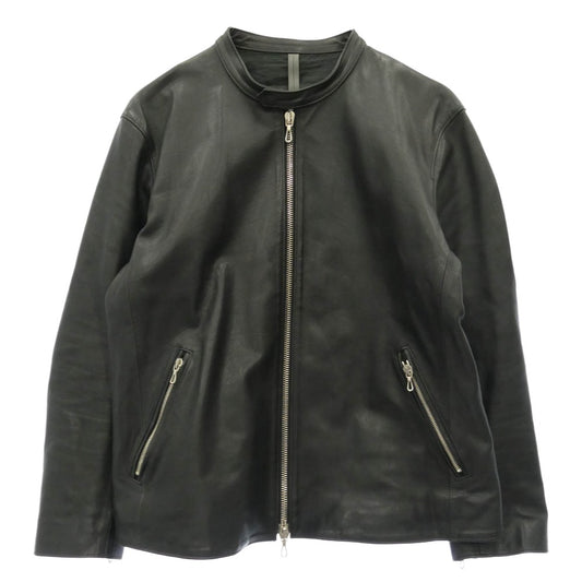 STRUM ストラム STL045-01 OIL CALF LEATHER W-ZIPPER SINGLE RIDERS JKT 地生オイルカーフ レザー シングル ライダース ジャケット ブラック系 ONLY【中古】