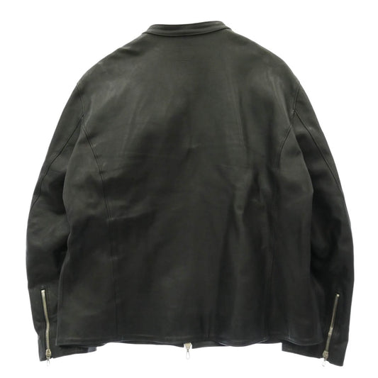 STRUM ストラム STL045-01 OIL CALF LEATHER W-ZIPPER SINGLE RIDERS JKT 地生オイルカーフ レザー シングル ライダース ジャケット ブラック系 ONLY【中古】