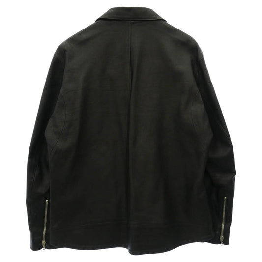 STRUM ストラム STL045-02 OIL CALF LEATHER W-ZIPPER RIDERS JKT 地生オイルカーフ レザー RAVEN レイヴン ダブルライダース ジャケット ブラック系 XL【中古】