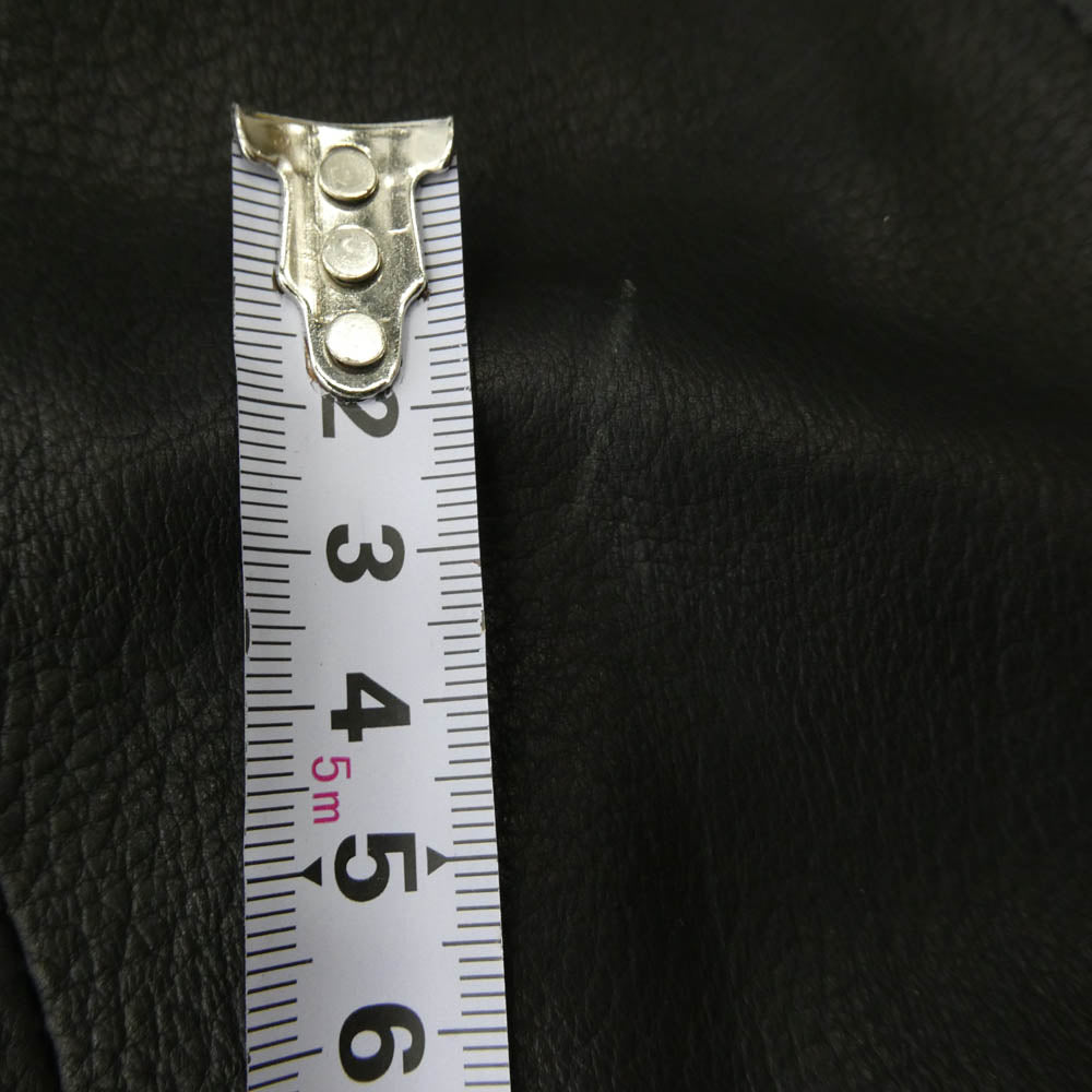 STRUM ストラム STL045-02 OIL CALF LEATHER W-ZIPPER RIDERS JKT 地生オイルカーフ レザー RAVEN レイヴン ダブルライダース ジャケット ブラック系 XL【中古】