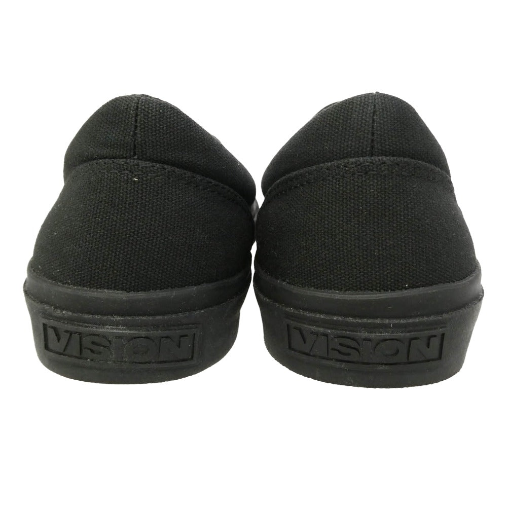 ヴィジョンストリートウェア VSW-9158 × Red Hot Chili Peppers Canvas Slip-On レッド・ホット・チリ・ペッパーズ キャンバス スリッポン スニーカー ブラック系 27cm【中古】