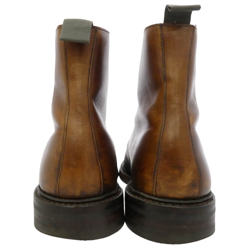 CROCKETT&JONES クロケットアンドジョーンズ 8637 14B CONISTON コニストン レースアップ レザー カントリーブーツ ブラウン系 UK8E【中古】