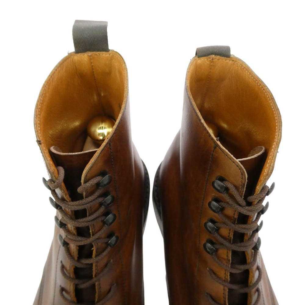 CROCKETT&JONES クロケットアンドジョーンズ 8637 14B CONISTON コニストン レースアップ レザー カントリーブーツ ブラウン系 UK8E【中古】
