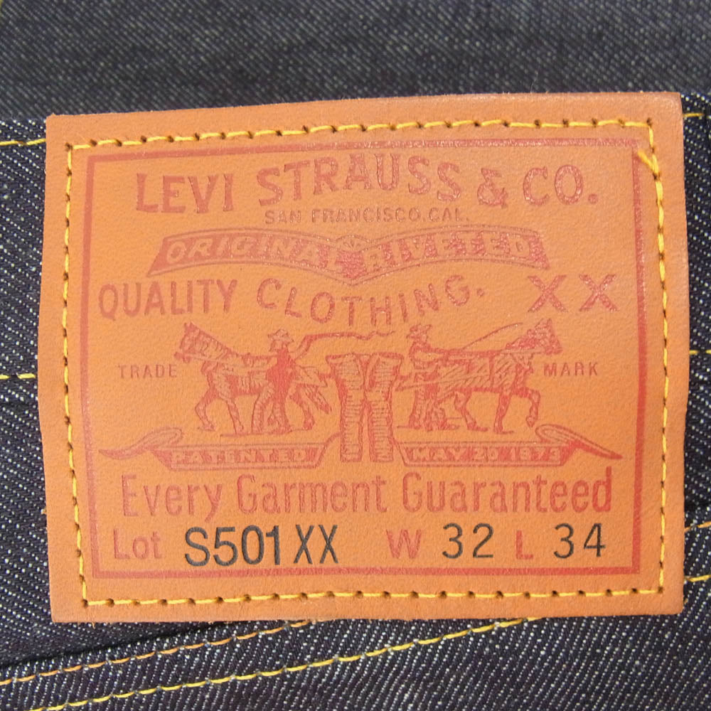 Levi's リーバイス 445010088 VINTAGE CLOTHING 1944Model 501 JEANS RIGID ヴィンテージクロージング 大戦モデル S501XX リジット ジーンズ デニム パンツ インディゴブルー系 32【新古品】【未使用】【中古】