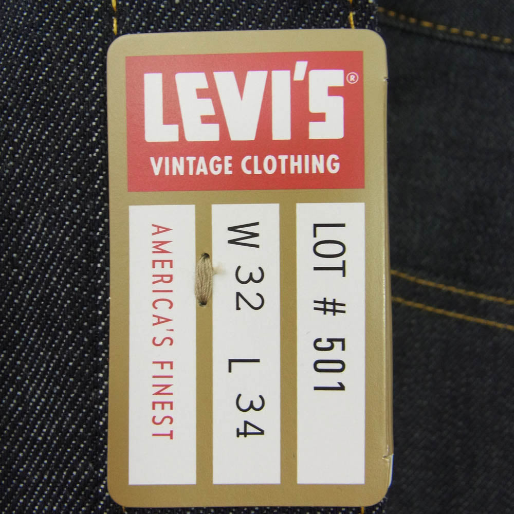 Levi's リーバイス 445010088 VINTAGE CLOTHING 1944Model 501 JEANS RIGID ヴィンテージクロージング 大戦モデル S501XX リジット ジーンズ デニム パンツ インディゴブルー系 32【新古品】【未使用】【中古】