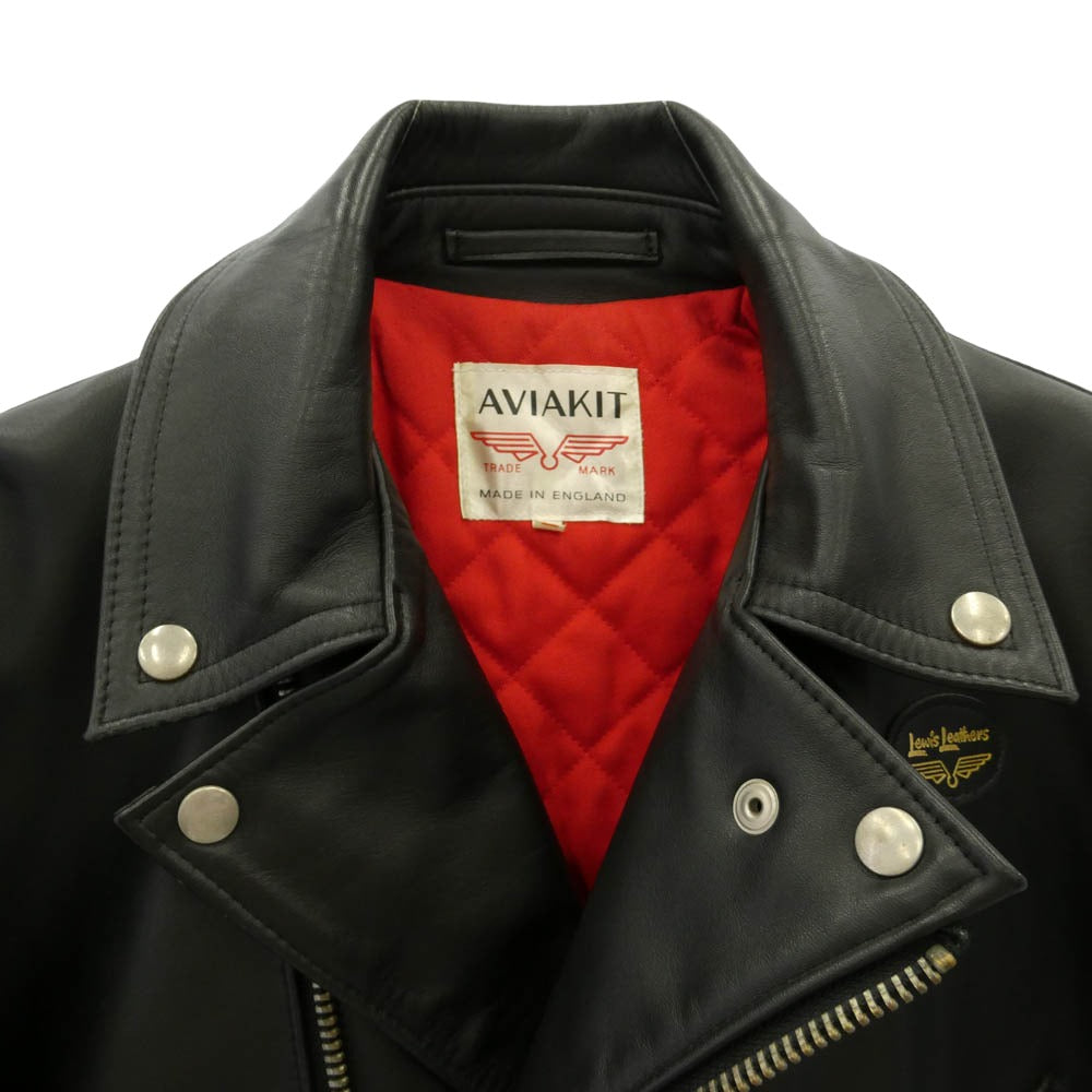 Lewis Leathers ルイスレザー Cyclone サイクロン ダブル ライダース 裏地キルティング レザー ジャケット ブラック系 40【中古】