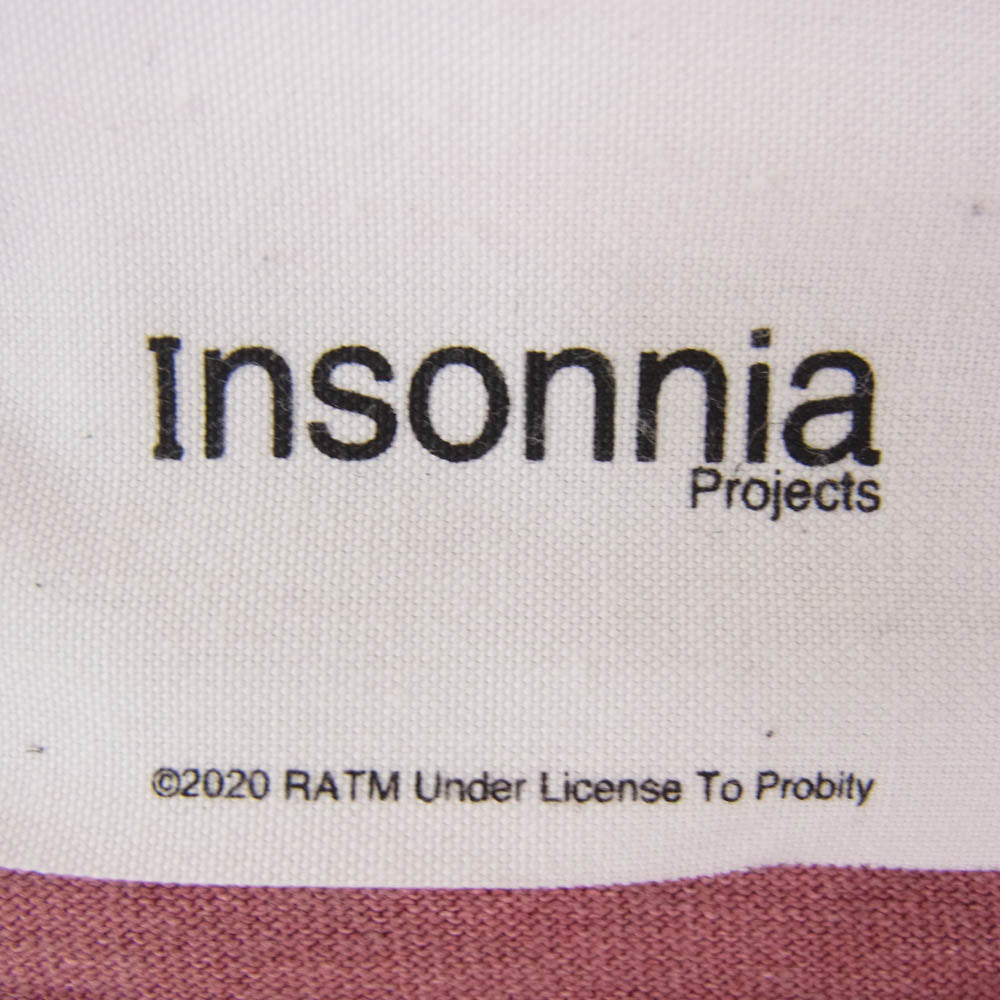 Insonnia Projects インソニアプロジェクト IP-RAGE-205 Rage Against the Machine レイジアゲインストザマシーン ヴィンテージ加工 プリント 半袖 Tシャツ レッド系【中古】