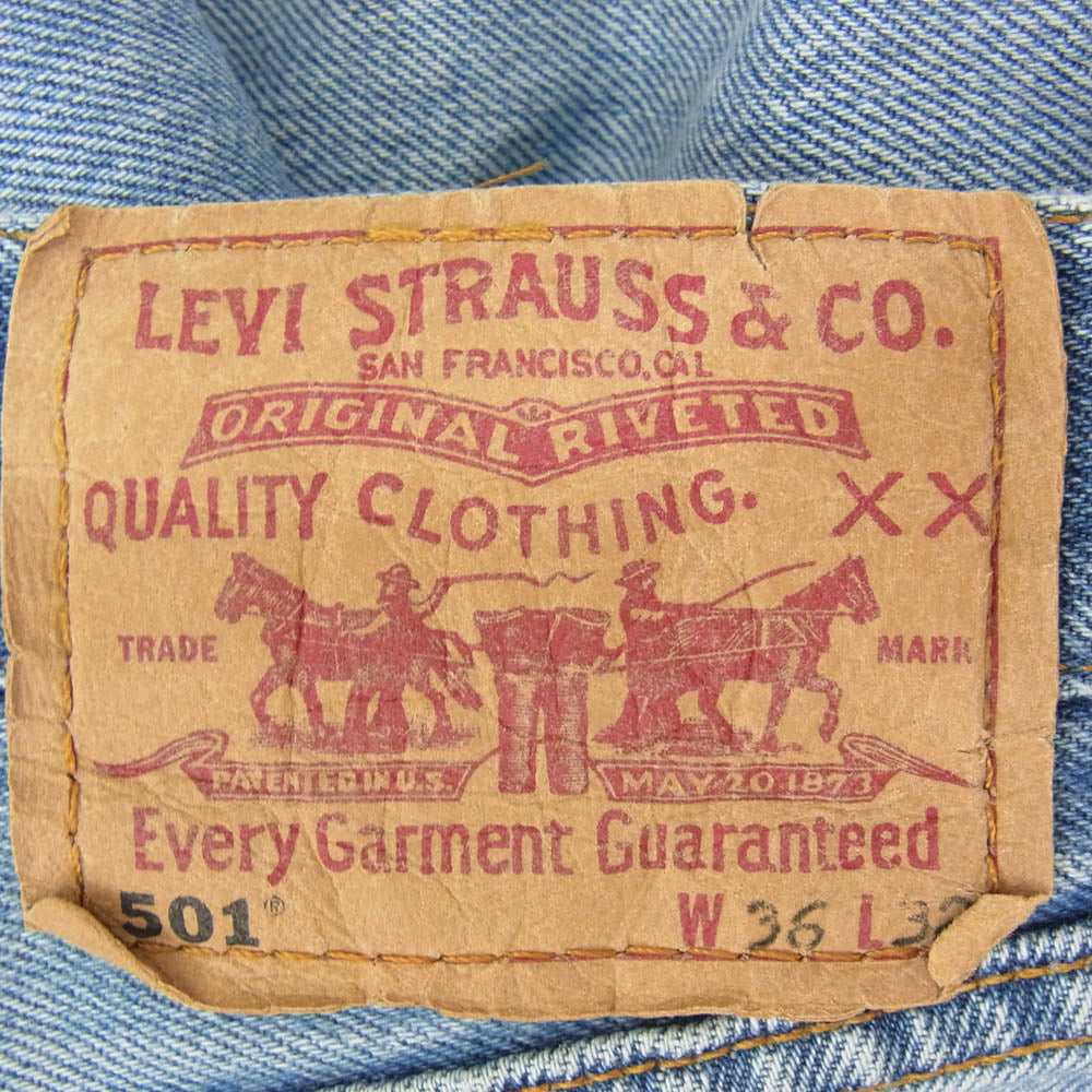 Levi's リーバイス 98年 フランス製 501 トップボタン裏275 レギュラー デニム パンツ ジーンズ インディゴブルー系 36【中古】