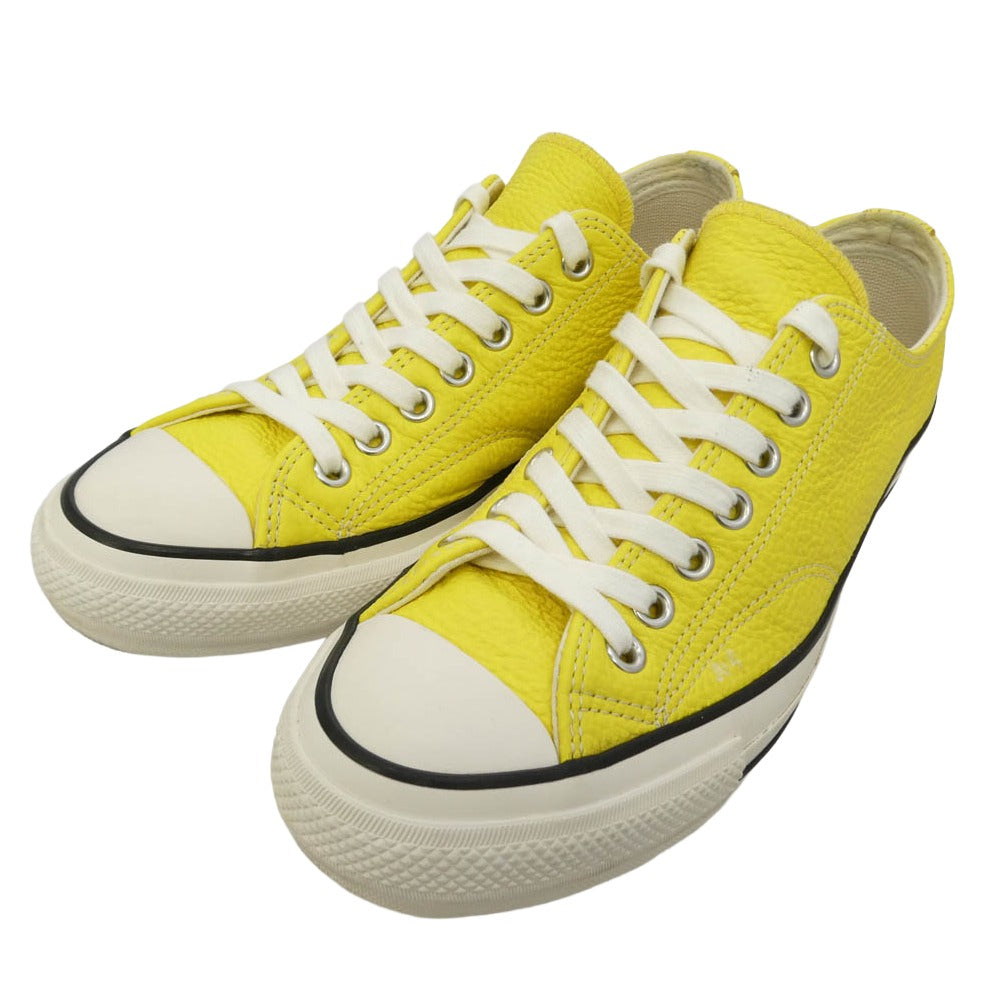 CONVERSE コンバース 31311510 ADDICT CHUCK TAYLOR LEATHER OX チャックテイラー レザー ローカット スニーカー イエロー系 ホワイト系 27.5cm【中古】