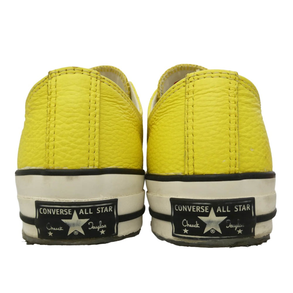 CONVERSE コンバース 31311510 ADDICT CHUCK TAYLOR LEATHER OX チャックテイラー レザー ローカット スニーカー イエロー系 ホワイト系 27.5cm【中古】