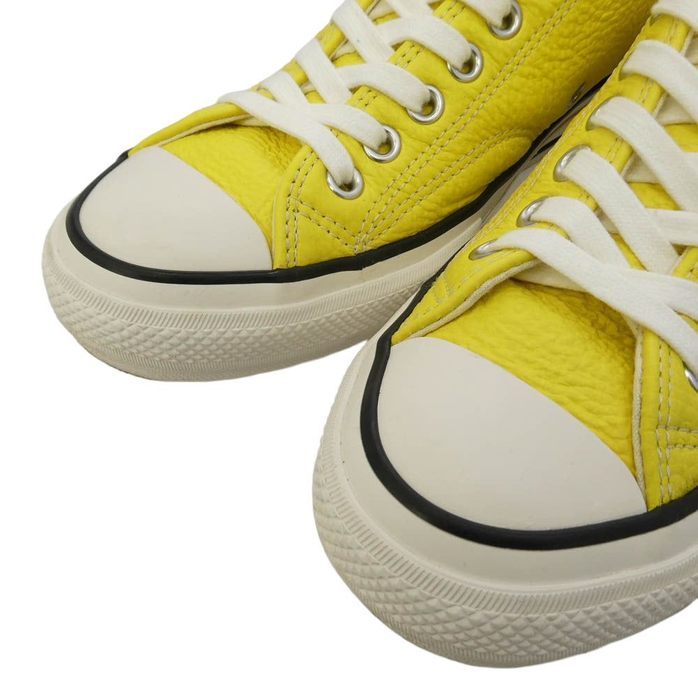 CONVERSE コンバース 31311510 ADDICT CHUCK TAYLOR LEATHER OX チャックテイラー レザー ローカット スニーカー イエロー系 ホワイト系 27.5cm【中古】
