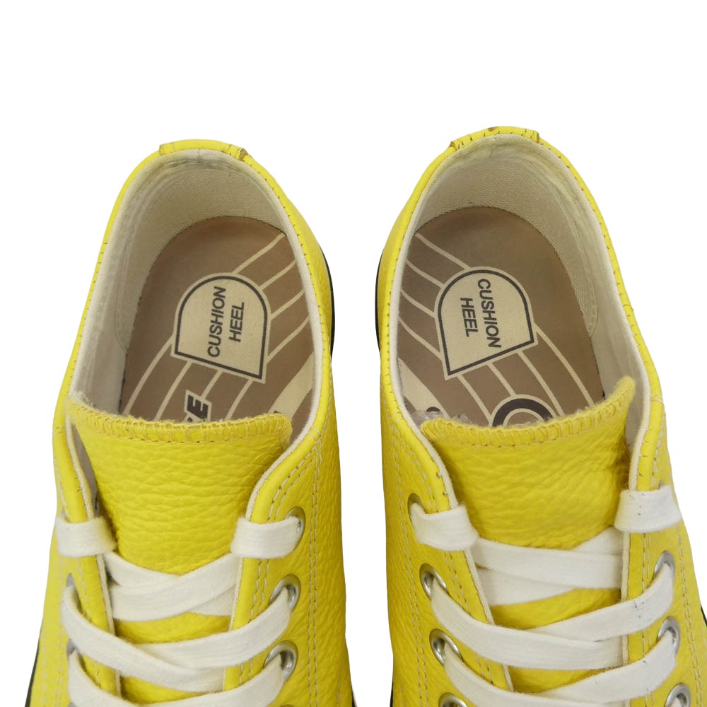 CONVERSE コンバース 31311510 ADDICT CHUCK TAYLOR LEATHER OX チャックテイラー レザー ローカット スニーカー イエロー系 ホワイト系 27.5cm【中古】