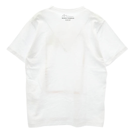 Sacai サカイ 25-01141S × Mungo Thomson Cotton Jersey T-Shirt グラフィック プリント コットン Tシャツ ホワイト系 2【中古】