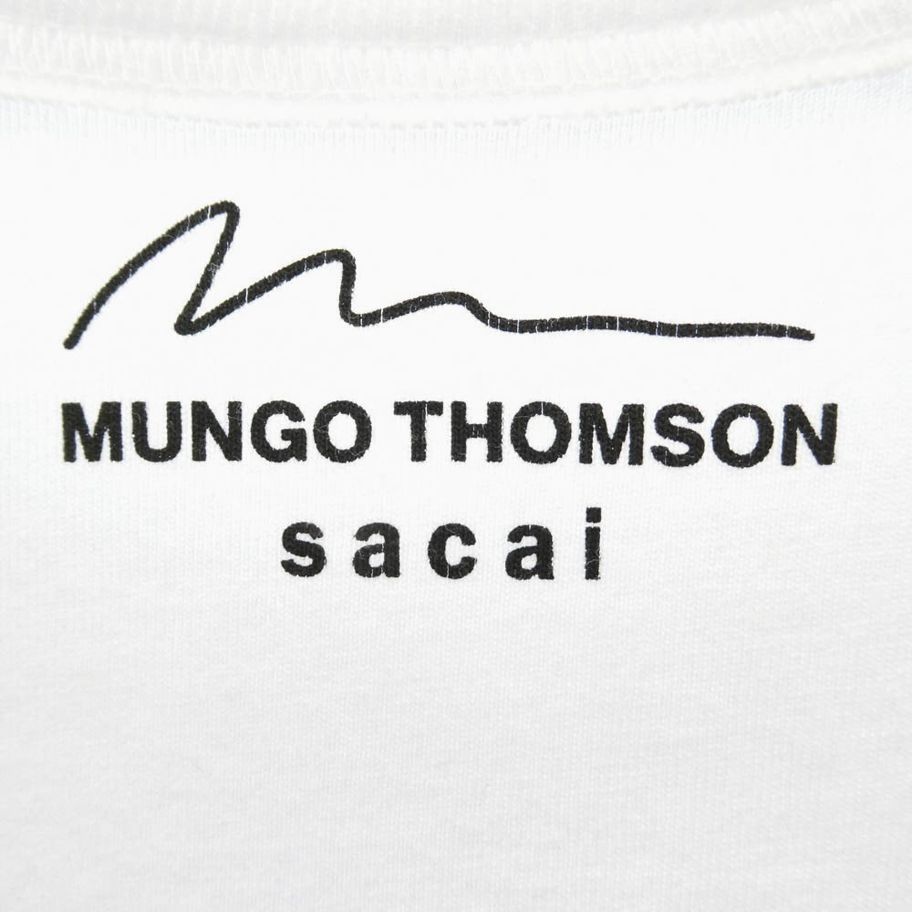 Sacai サカイ 25-01141S × Mungo Thomson Cotton Jersey T-Shirt グラフィック プリント コットン Tシャツ ホワイト系 2【中古】