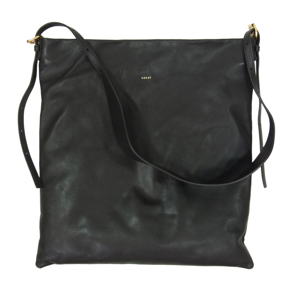 Sacai サカイ S099-01 Padded One Handle Bag パデッド ワンハンドル バッグ レザー ショルダーバッグ ブラック系【中古】