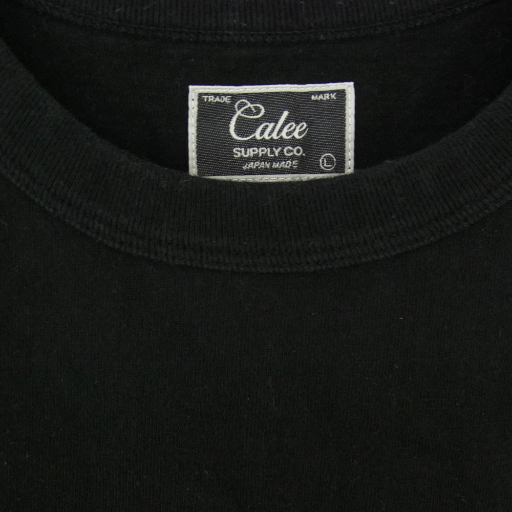 CALEE キャリー 23SS CL-23SS004NT BINDER NECK SYNDICATE RETRO GIRL VINTAGE T-SHIRT グラフィックプリント Tシャツ 半袖カットソー ブラック系 L【中古】