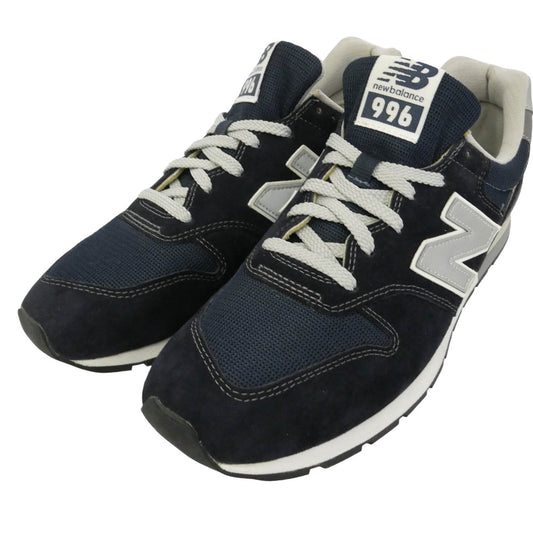 NEW BALANCE ニューバランス CM996BN 996 スエード メッシュ ローカット スニーカー ダークネイビー系 29cm【中古】