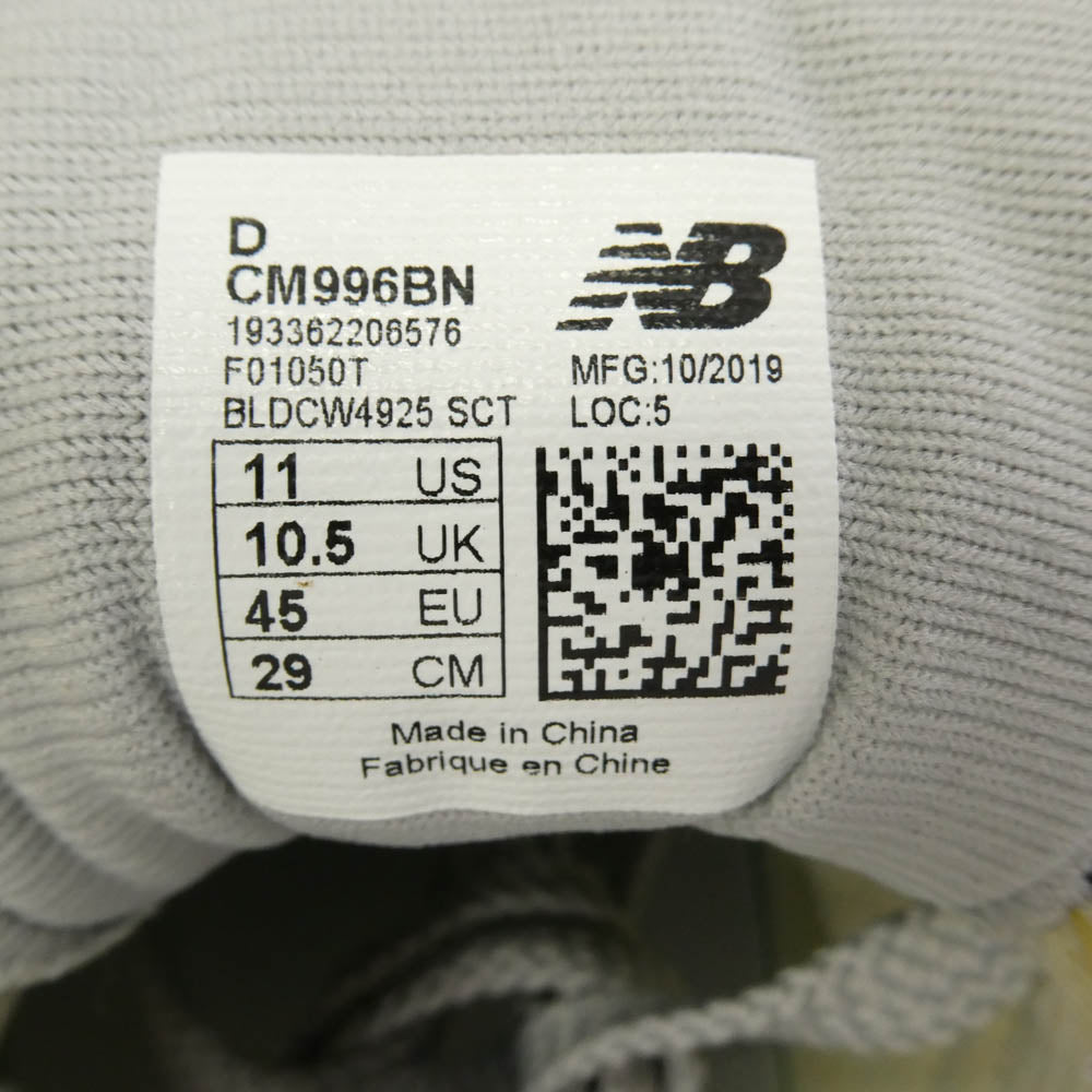NEW BALANCE ニューバランス CM996BN 996 スエード メッシュ ローカット スニーカー ダークネイビー系 29cm【中古】
