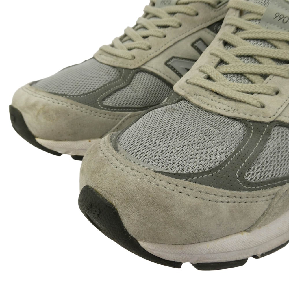NEW BALANCE ニューバランス M990GL5 990V5 Gray グレー スエード メッシュ ローカット スニーカー グレー系 29cm【中古】