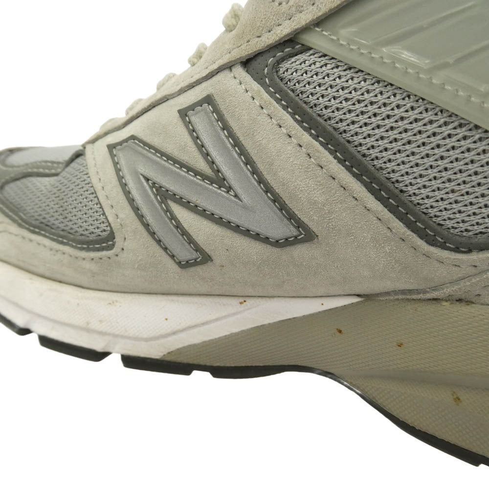 NEW BALANCE ニューバランス M990GL5 990V5 Gray グレー スエード メッシュ ローカット スニーカー グレー系 29cm【中古】
