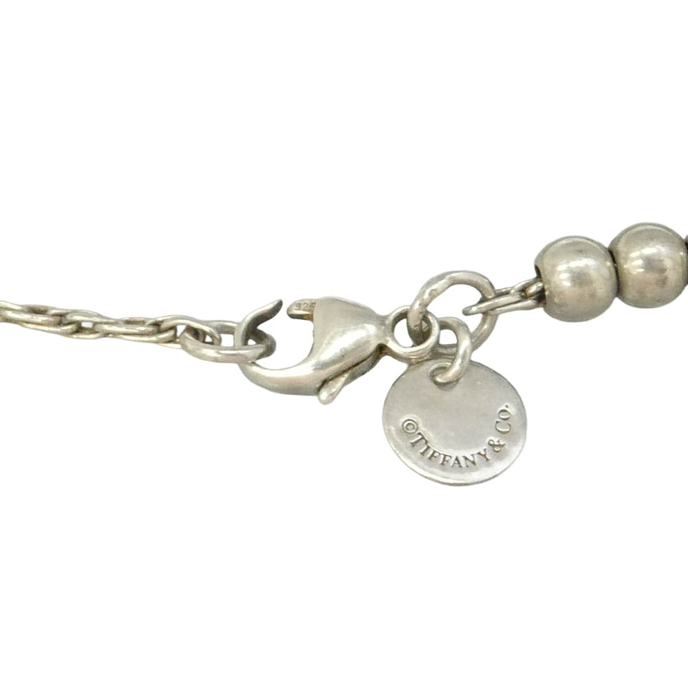 TIFFANY&Co. ティファニー ブルー ハート タグ ビーズ ブレスレット シルバー系【中古】