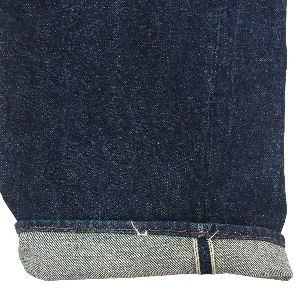 EVISU エヴィス 2001 No.1スペシャル ホワイト カモメ ペンキ ボタンフライ デニム パンツ インディゴブルー系 32【中古】