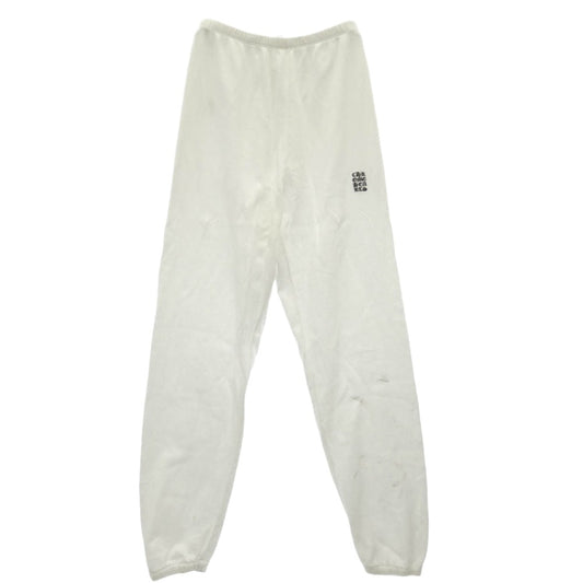 CHROME HEARTS クロムハーツ（原本無） Grp Y Not Light Work ワイノット CHクロス ロゴ刺繍 スウェットパンツ ホワイト系 XS【中古】