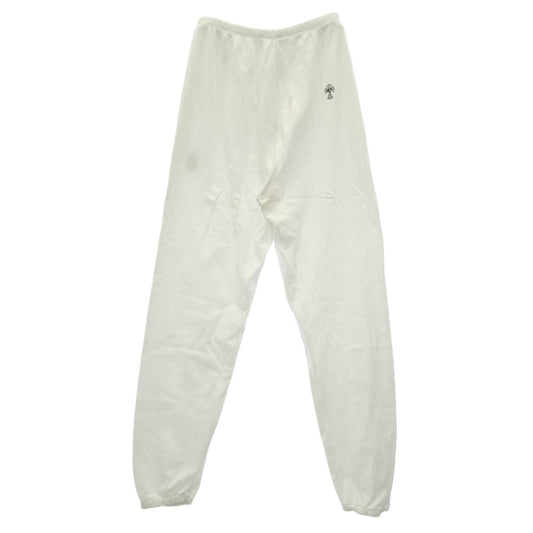CHROME HEARTS クロムハーツ（原本無） Grp Y Not Light Work ワイノット CHクロス ロゴ刺繍 スウェットパンツ ホワイト系 XS【中古】