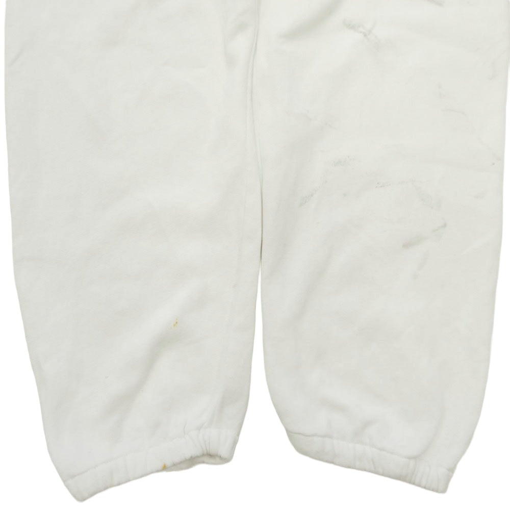 CHROME HEARTS クロムハーツ（原本無） Grp Y Not Light Work ワイノット CHクロス ロゴ刺繍 スウェットパンツ ホワイト系 XS【中古】