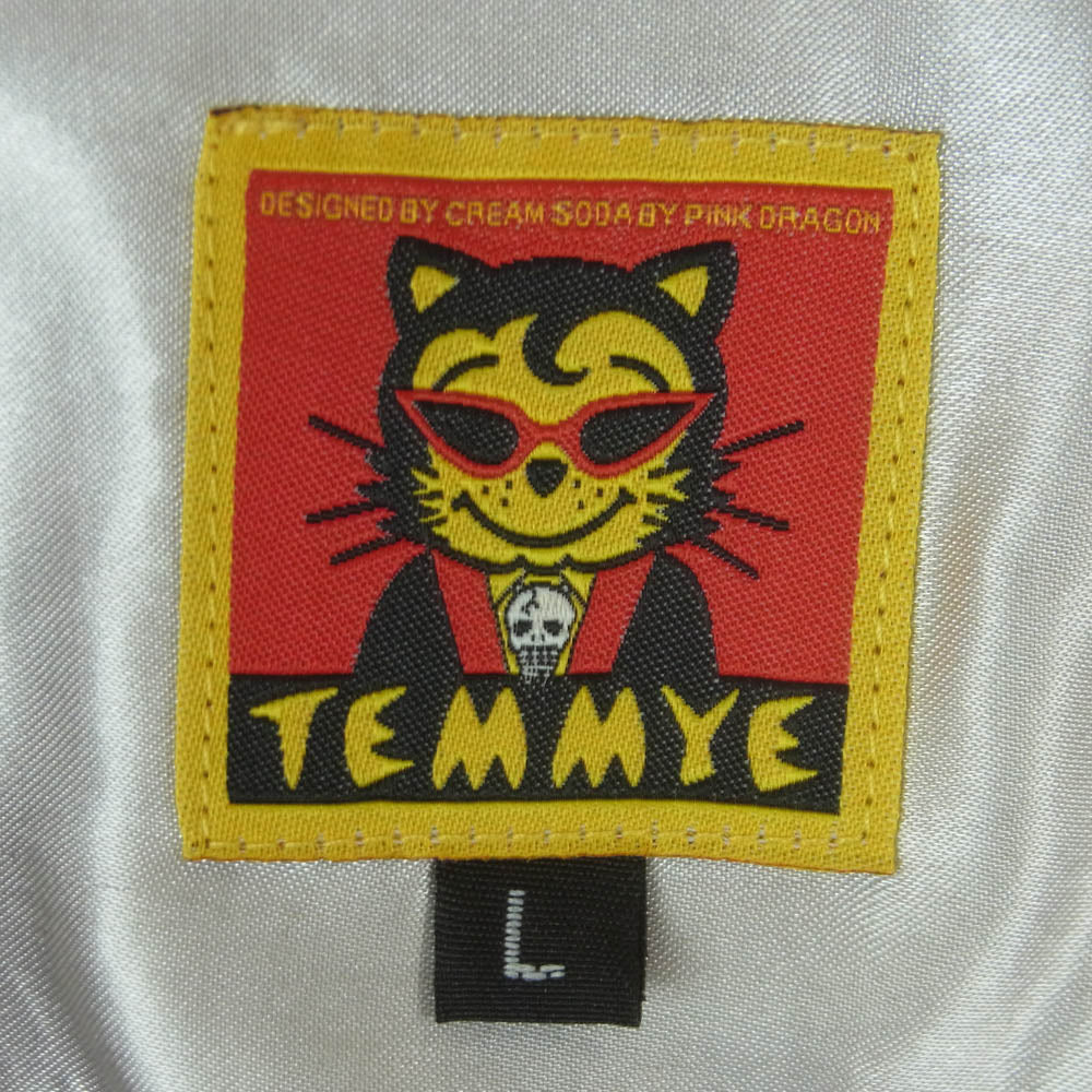 CREAM SODA クリームソーダ TEMMYE ティミー 刺繍 長袖 コーデュロイ シャツ 長袖 コットン レッド系 ボルドー系 L【中古】