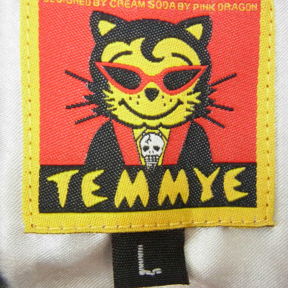 CREAM SODA クリームソーダ TEMMYE ティミー 刺繍 長袖 コーデュロイ シャツ ブラック系 L【中古】