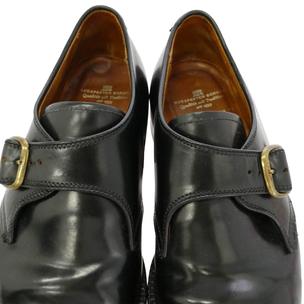 ALDEN オールデン コードバン シングルモンクストラップ レザーシューズ ブラック系 6【中古】