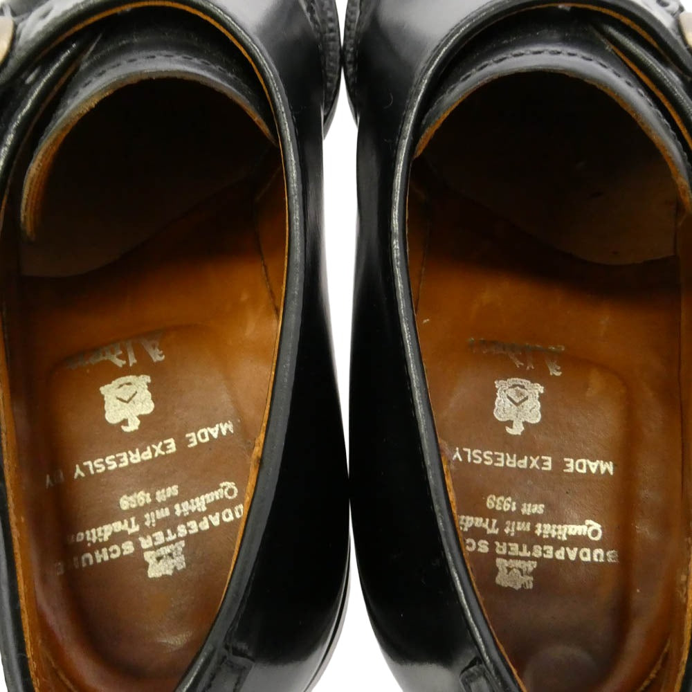ALDEN オールデン コードバン シングルモンクストラップ レザーシューズ ブラック系 6【中古】