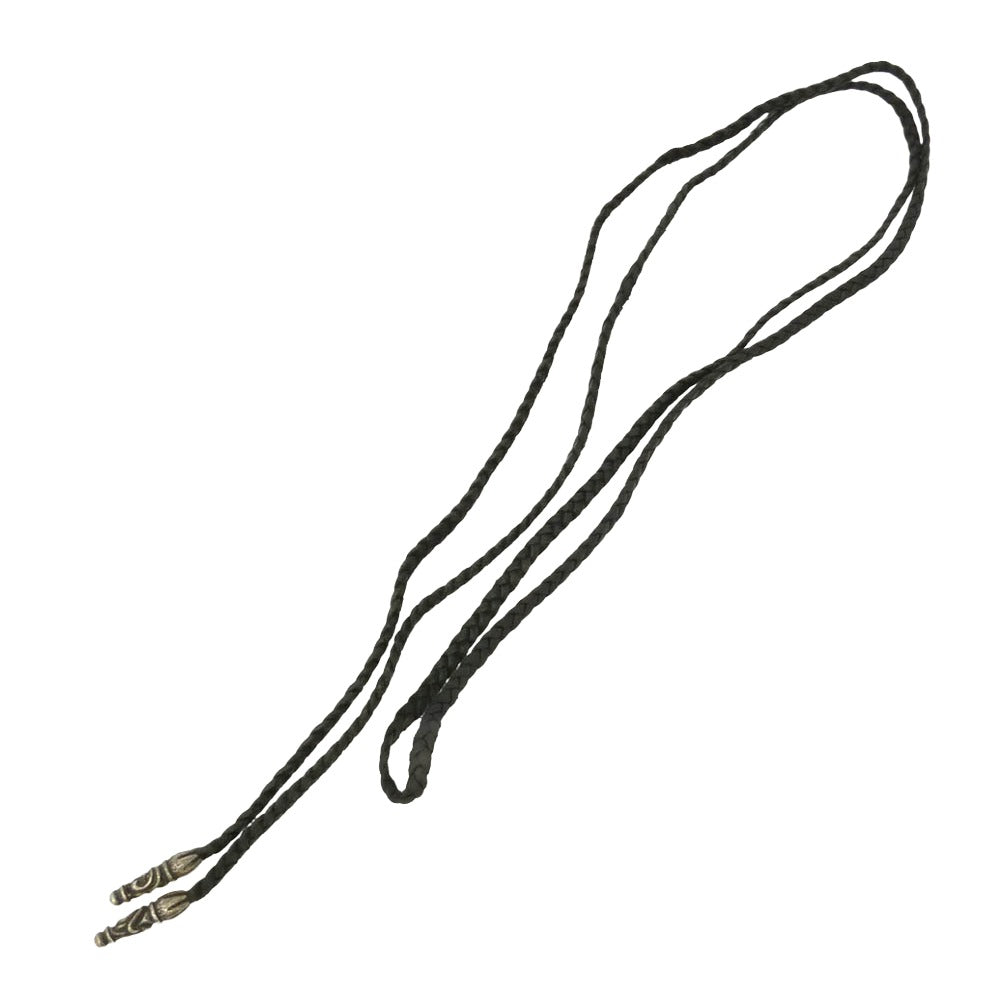 CHROME HEARTS クロムハーツ（原本無） LEATHER BRAID スクロール レザーブレード シルバー系 ブラック系【中古】