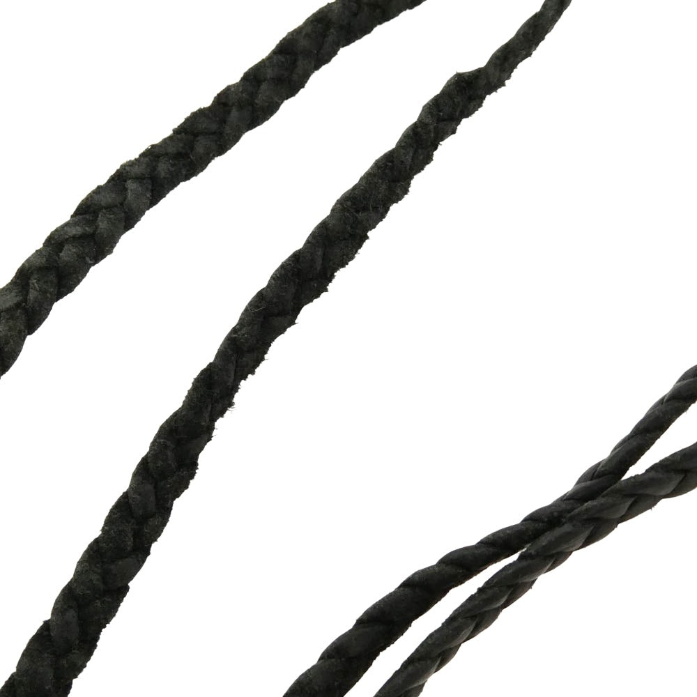 CHROME HEARTS クロムハーツ（原本無） LEATHER BRAID スクロール レザーブレード シルバー系 ブラック系【中古】