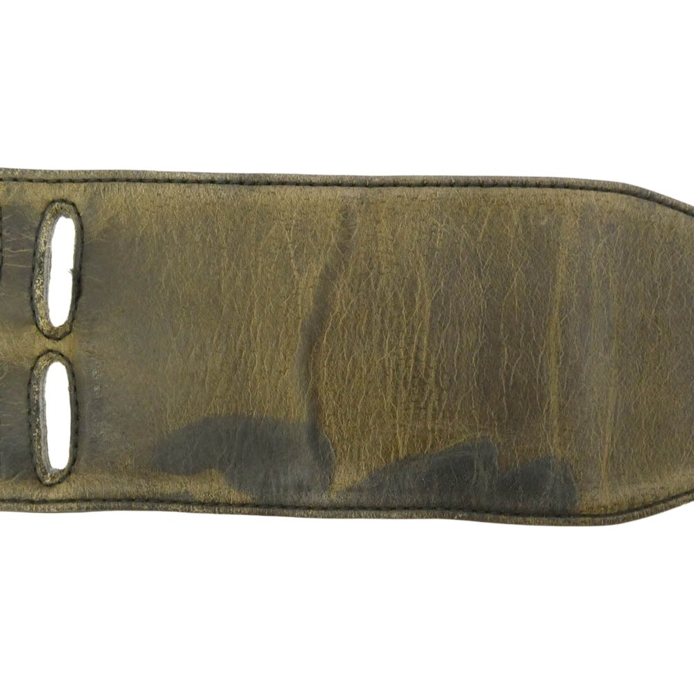 CHROME HEARTS クロムハーツ（原本無） DOUBLE RR TINY BUCKLE CAMO ワイド ダブル ロックンロール ブレスレット カーキ系 1【中古】