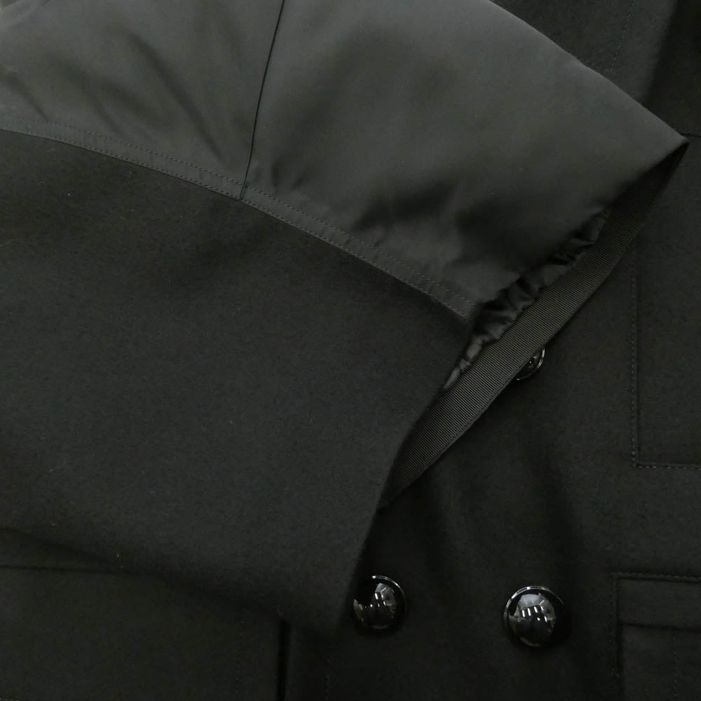Sacai サカイ 24AW 24-07330 Wool Melton x Nylon Twill Jacket ウール メルトン ナイロン ツイル ジャケット ブラック系【中古】